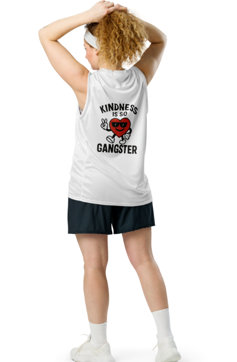 Kindness Is So Gangster™ – Recycled Unisex Basketball Jersey