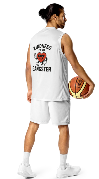 Kindness Is So Gangster™ – Recycled Unisex Basketball Jersey