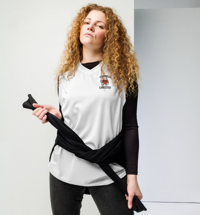 Kindness Is So Gangster™ – Recycled Unisex Basketball Jersey