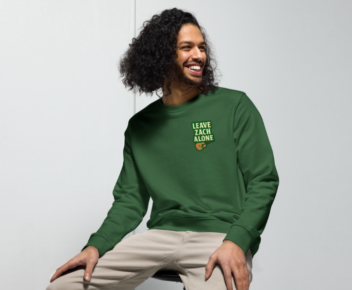 Unisex Leave Zach Alone – Organic Sweatshirt